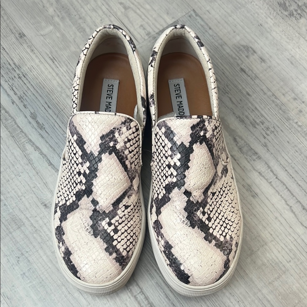 Steve Madden Snake Print Slip-On Sneakers